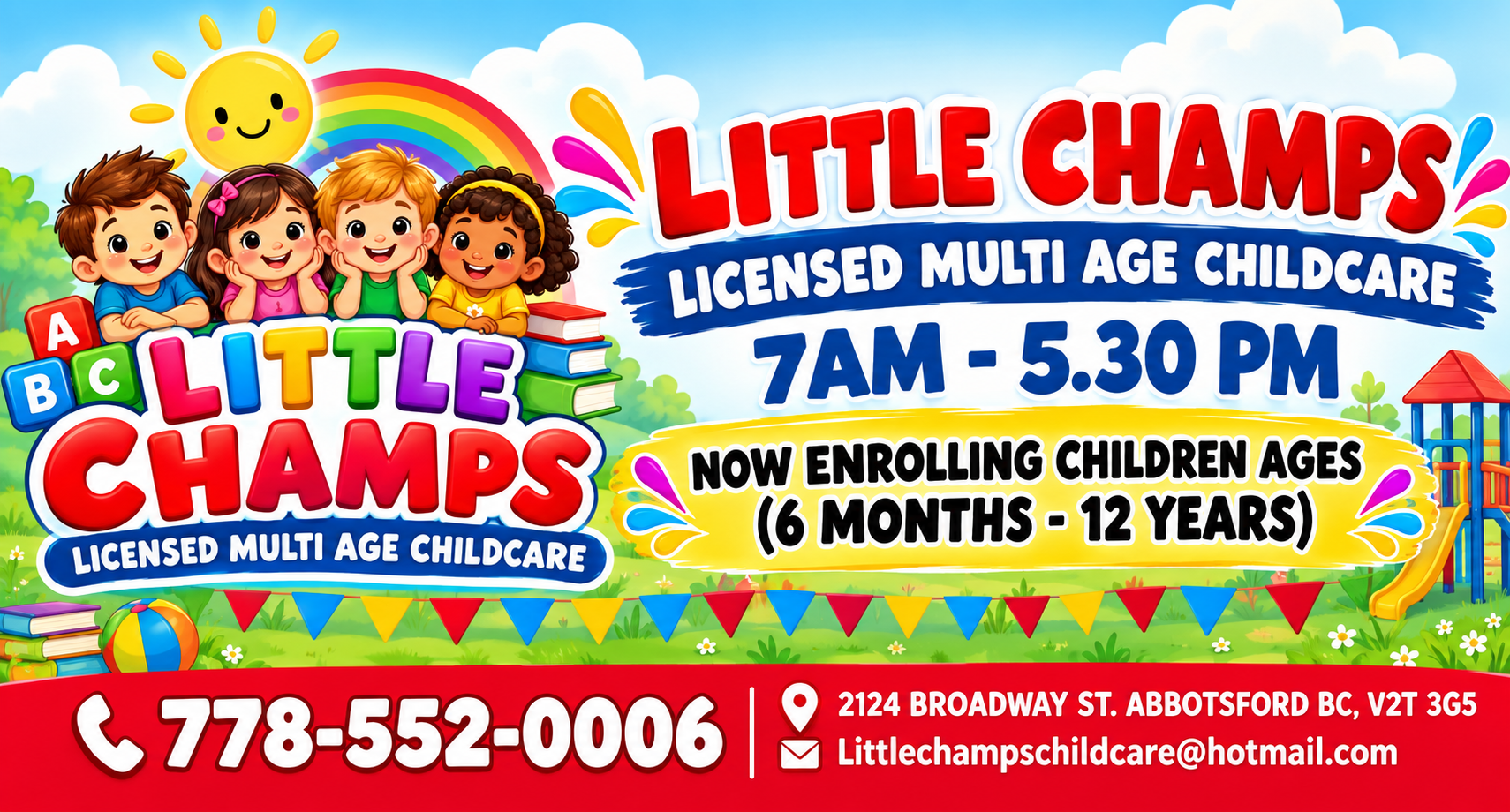 Little Champs Childcare, licensed daycare in Abbotsford, BC